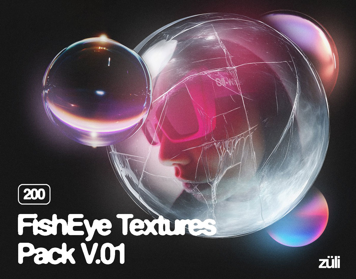 200款老式复古相机鱼眼镜头变形扭曲照片叠加纹理素材包 Züli – 200 FishEye Textures Packs V.01（13382）