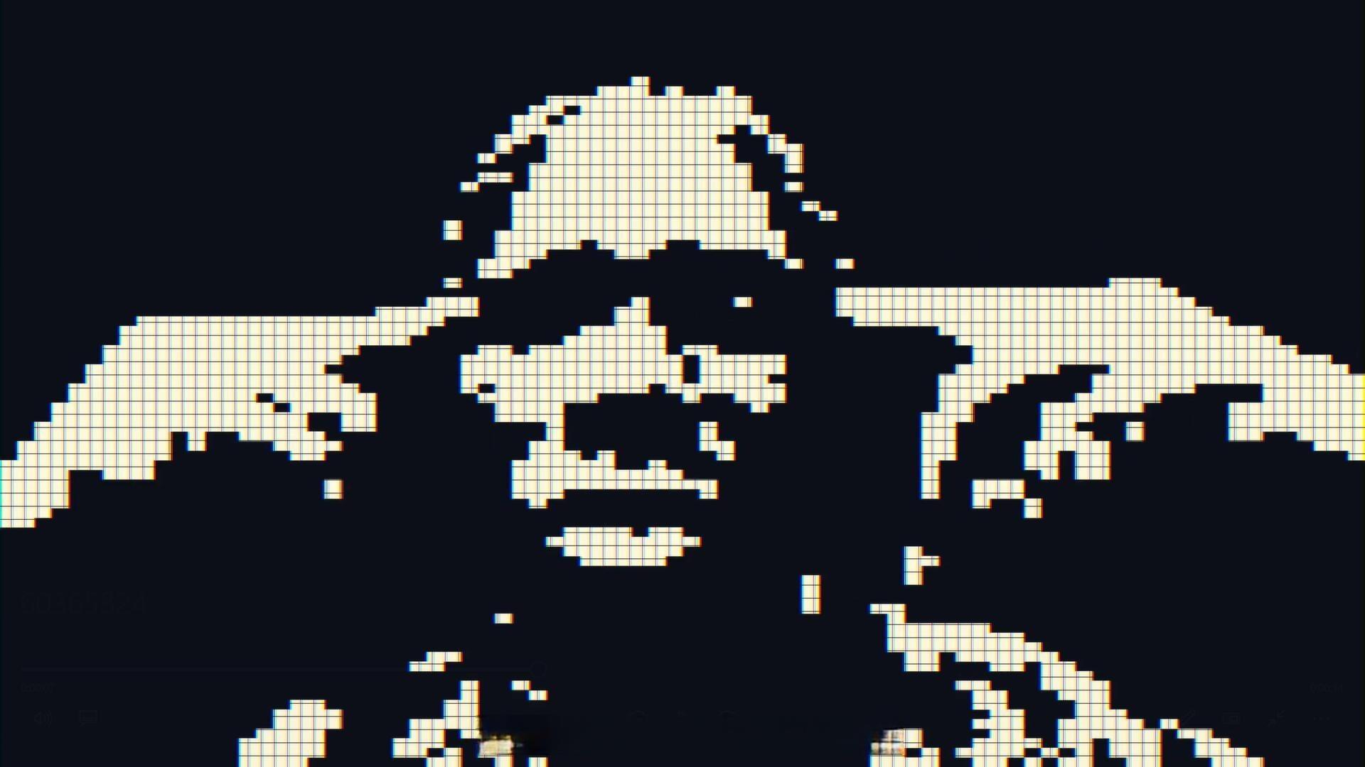 AE模板：复古8bit像素风格做旧半色调数字失真动态艺术效果模板（13692）