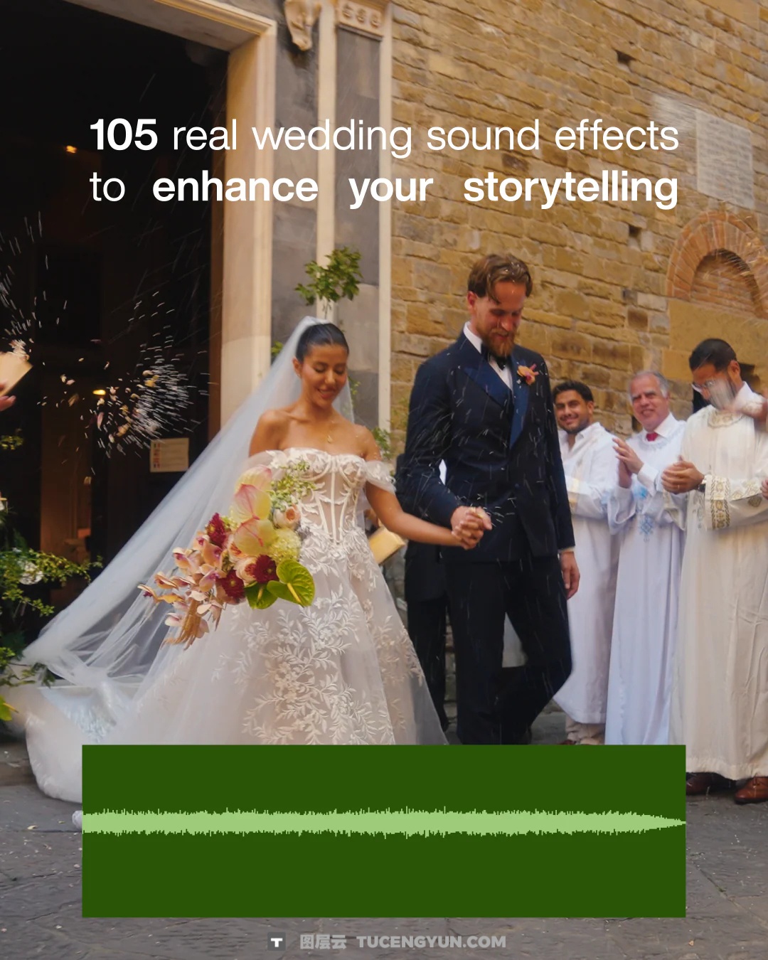 Wedding SFX 110多种热门婚礼短片剪辑欢呼声、掌声、笑声、氛围、烟花音效素材包 Wedding SFX – Plus Two Store（13115）