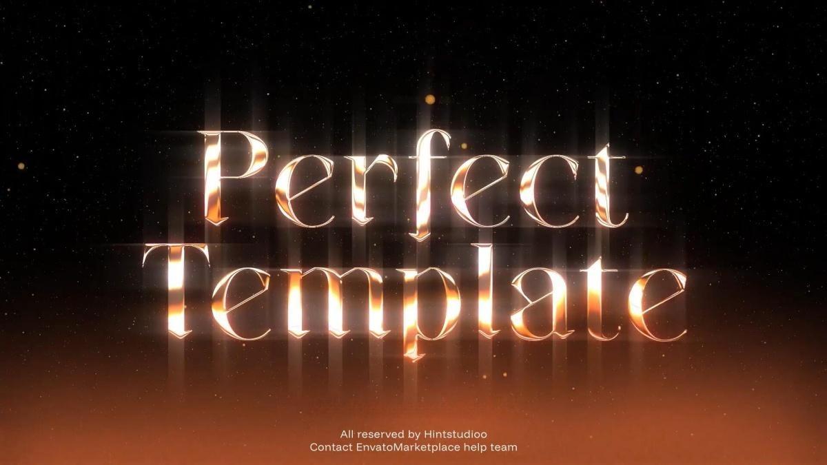 AE/PR模板：复古千禧Y2K风格酸性金属镀铬3D玻璃logo文本标题动画（13030）