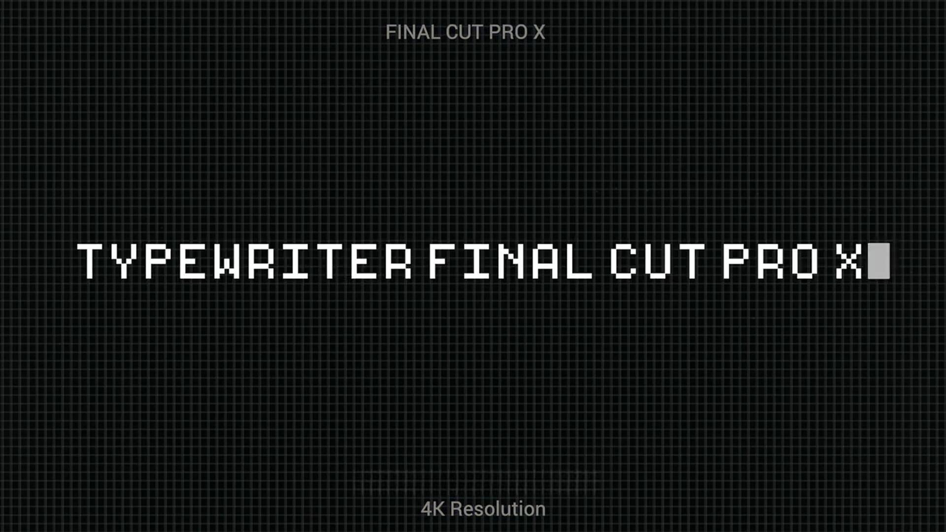 FCPX插件：70个复古8it像素风格光标移动闪烁打字输入文字标题动画（13518）