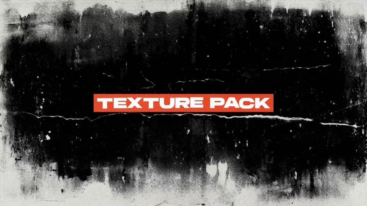 AE/PR模板：27种大胆前卫粗糙复古仿旧垃圾摇滚风格视频背景动画（13259）