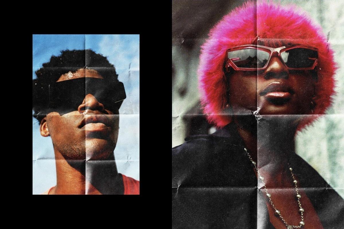 复古老化褶皱磨损污迹颗粒折痕折叠纸纹纸张叠加PSD特效样机 Folded Paper Photo Effect（13268）