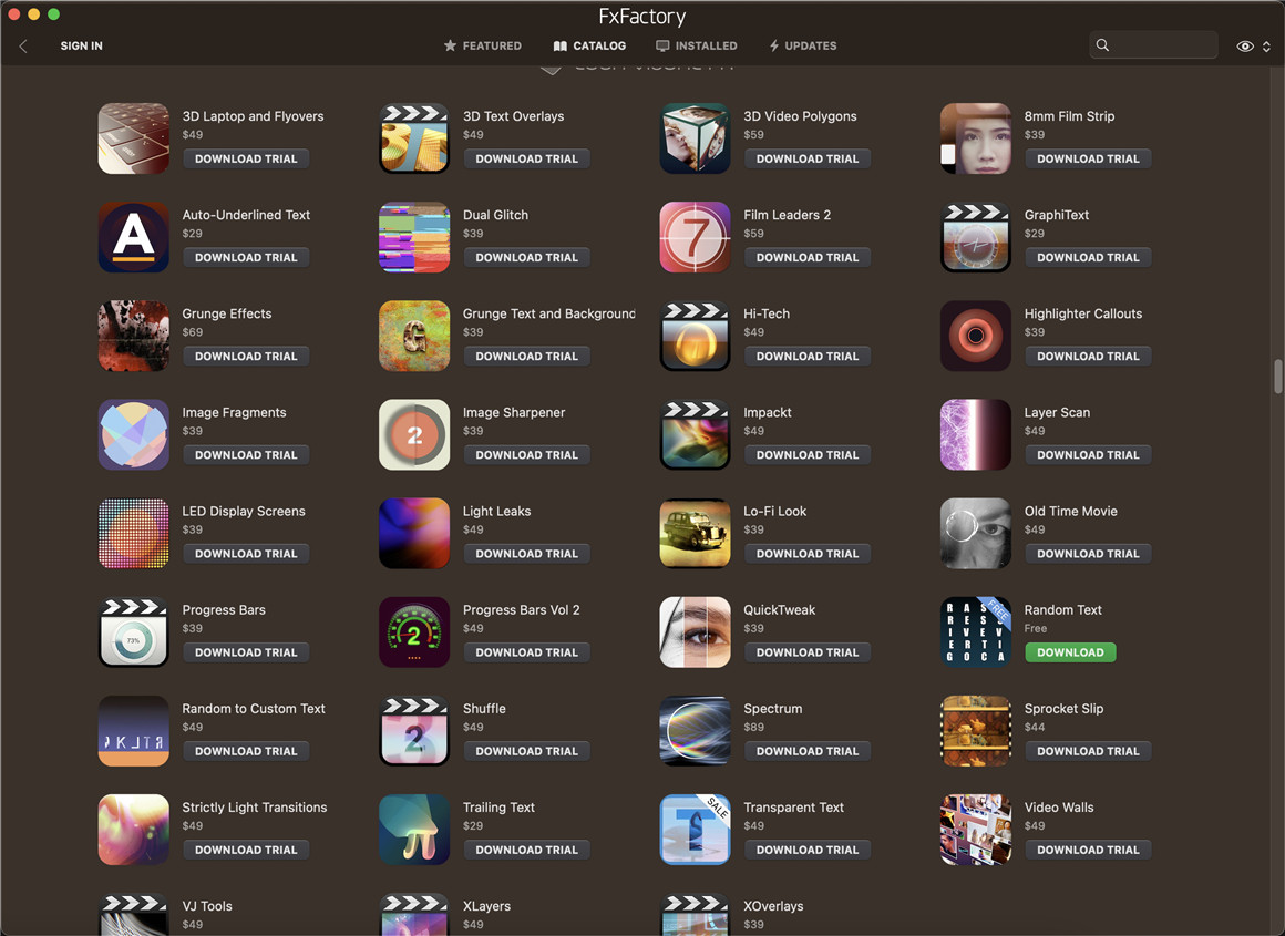 超强FCPX/AE/PR视觉特效插件包FxFactory Pro 8.0.25 直装激活版（10233）