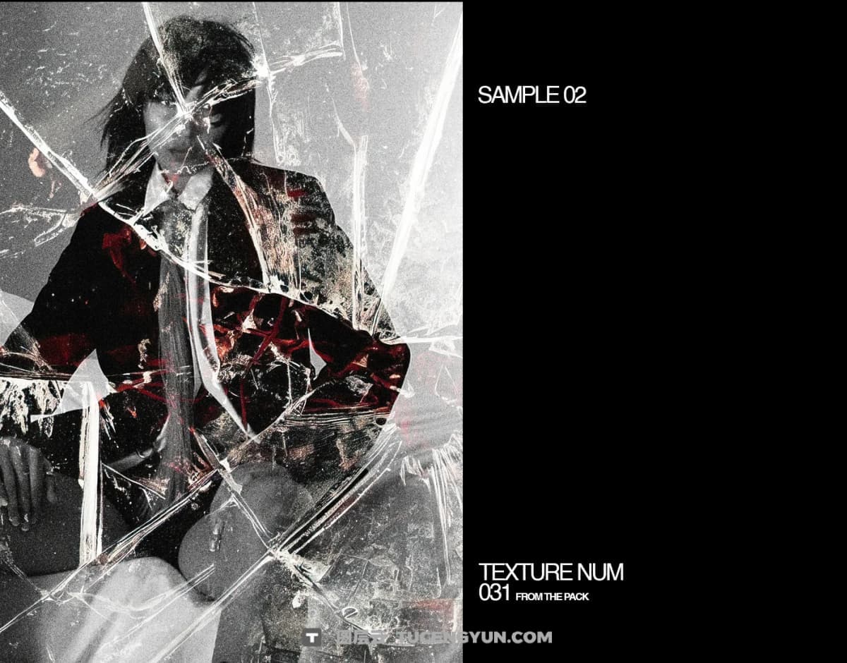 100个真实质感镜面玻璃破碎碎裂裂痕折射扭曲图片文本4K叠加效果纹理素材 Züli – 100 Broken Glass Textures Pack（13404）