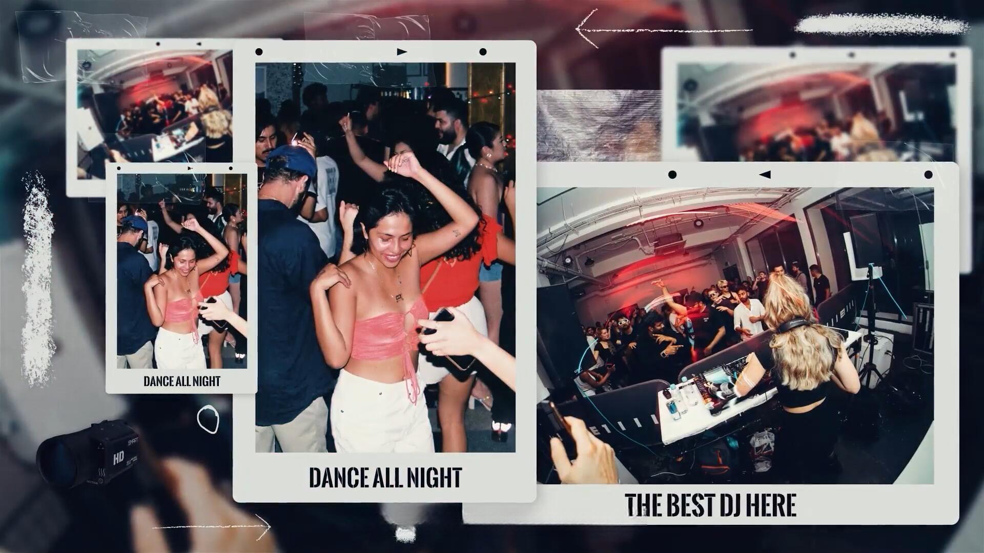 AE模板：复古宝丽来风格婚礼聚会镜头照片定格展示（13889）