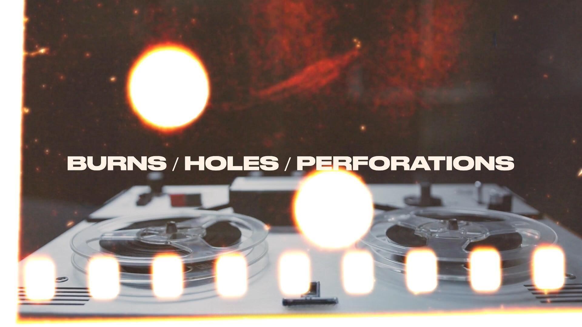 PR模板：35个复古做旧胶片放映机烧焦损坏胶片颗粒边框转场过渡（13162）