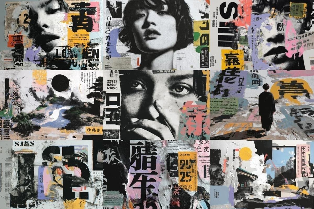 70个永恒日系风格都市现代拼贴艺术美学高分辨率背景PNG素材 70 Aesthetic Japanese Collage Backgrounds（13484）