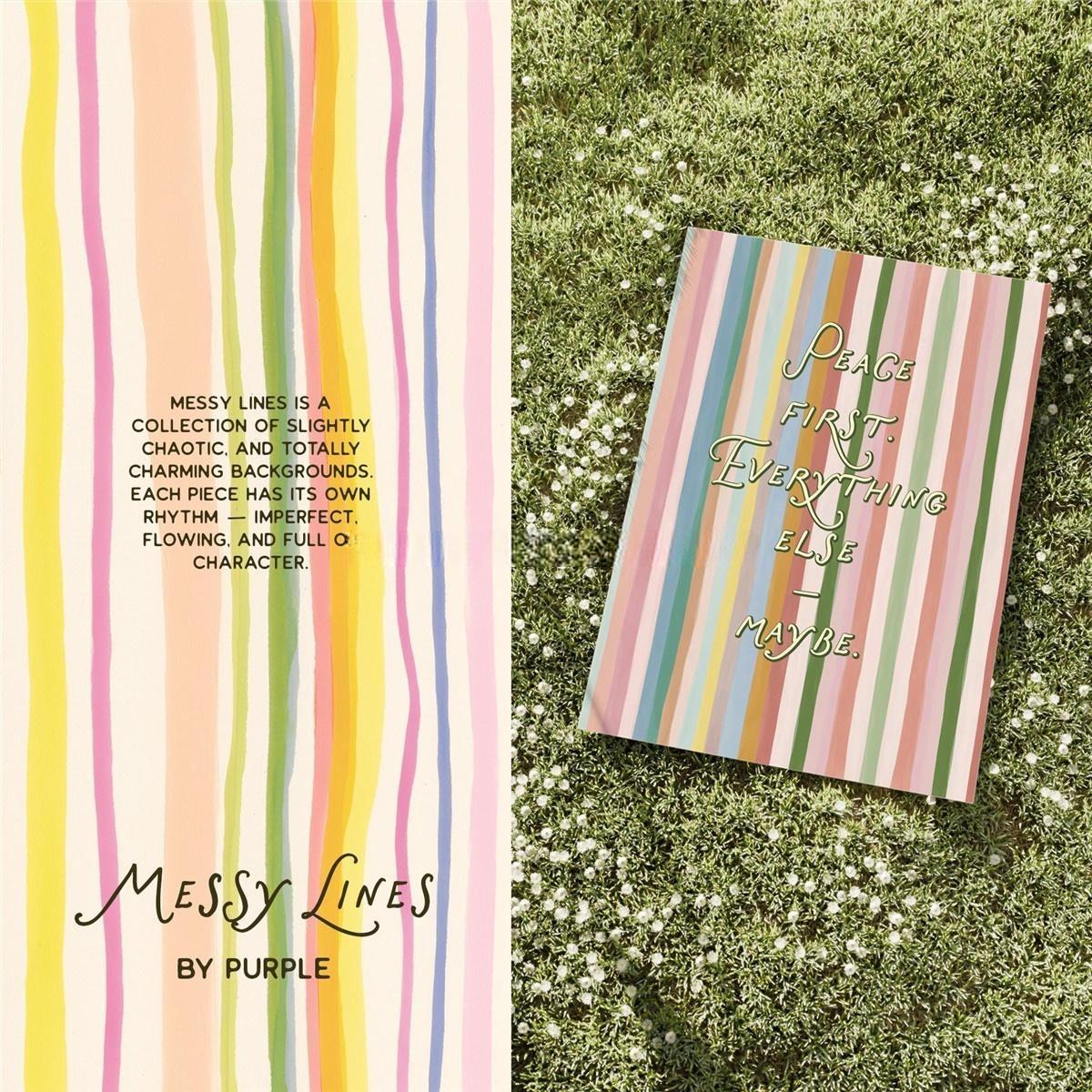 80个凌乱趣味柔和撞色条纹波浪线手绘颜料涂鸦JPG背景PNG免扣边框图片设计元素套装 Messy Lines: Backgrounds & Borders（13211）