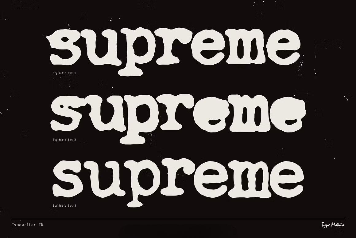 英文字体：复古仿旧斑驳墨迹渗透手写打字机效果封面海报设计字体 Typewriter TM – Distressed Typer（13578）