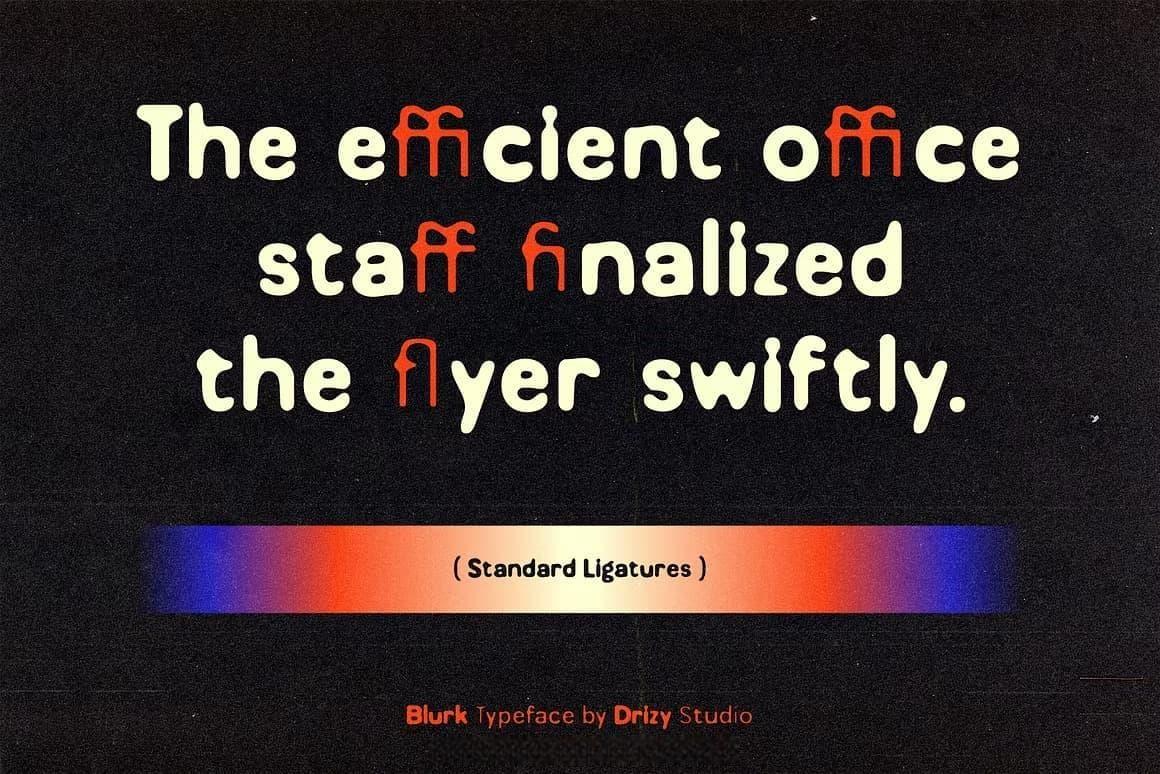 英文字体：创意超现代热熔几何品牌海报封面设计字体 Blurk – Ultra Modern Font（13331）