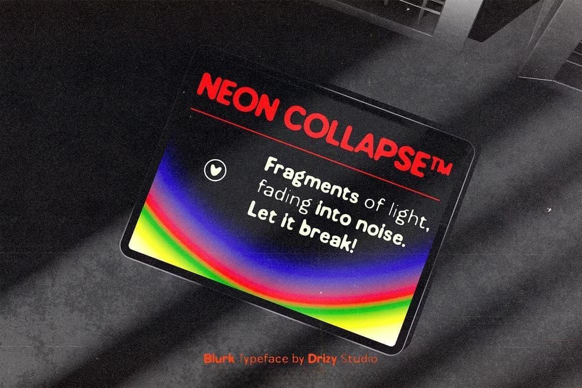 英文字体：创意超现代热熔几何品牌海报封面设计字体 Blurk – Ultra Modern Font（13331）