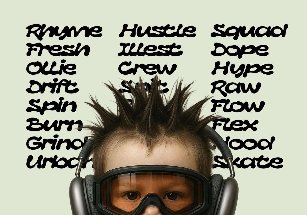 英文字体：大胆街头手写涂鸦艺术街头滑板文化logo徽标标题排版封面海报设计字体 Brivela – Display Font（13461）