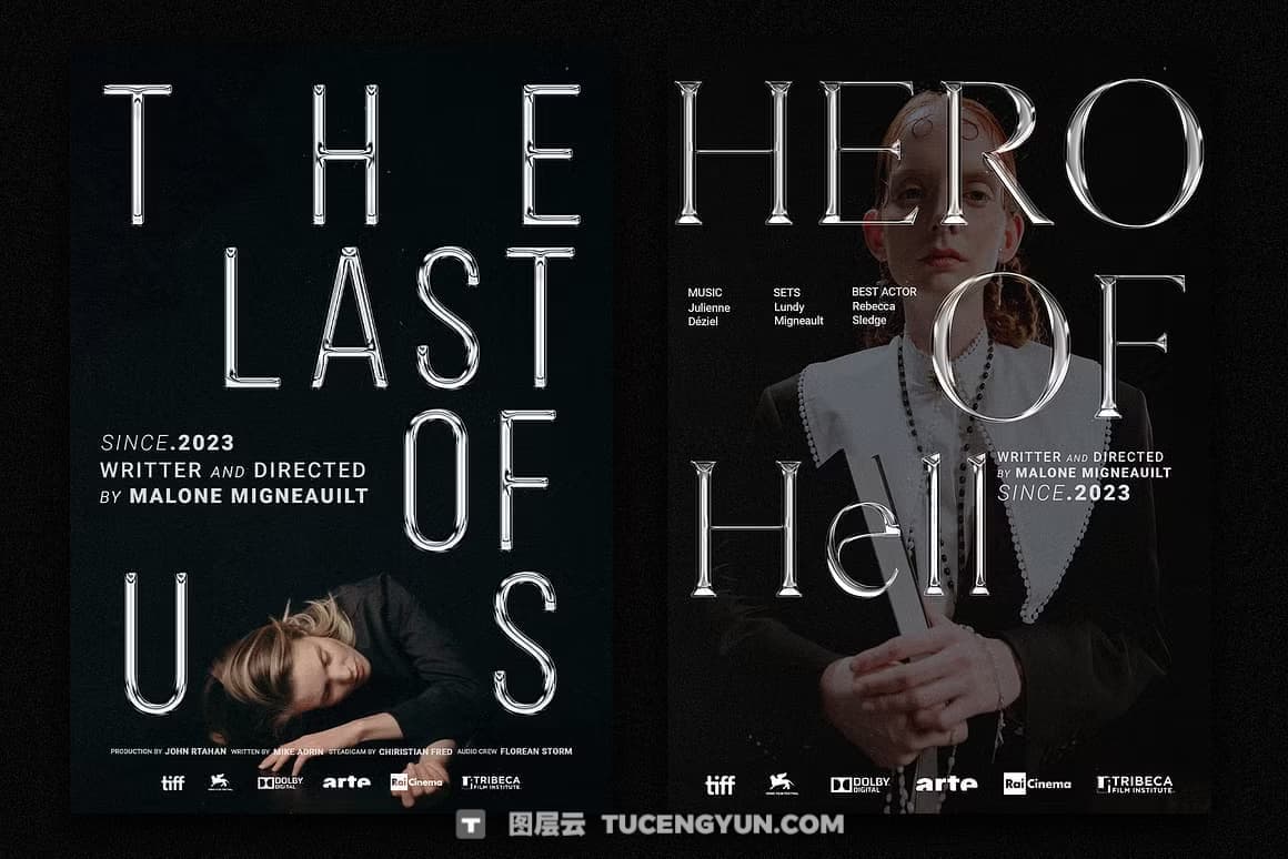 Pixflo 独特新潮酸性镀铬金属3D电影封面海报标题设计排版PSD模板 Pixflow – Chrome Movie Posters(13367) Pixflo 独特新潮酸性镀铬金属3D电影封面海报标题设计排版PSD模板 Pixflow – Chrome Movie Posters(13367)