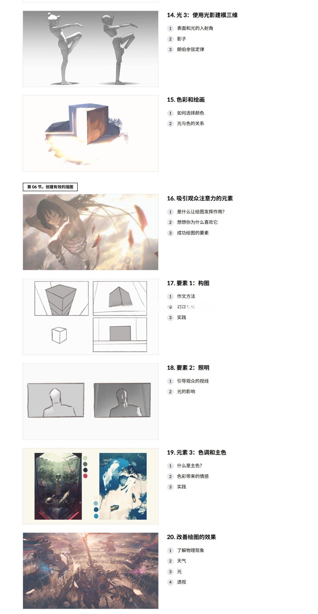 大师课程：掌握Procreate人物故事插画基础进阶视频课程 中文字幕（13050）