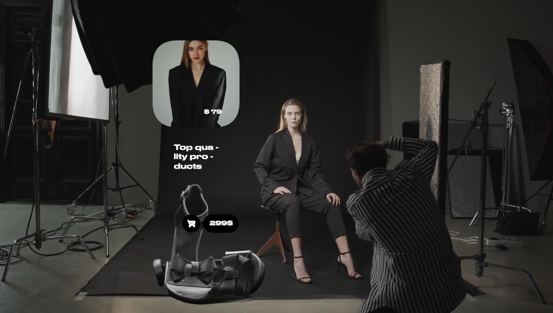 FCPX插件：极简主义服装穿搭产品价格信息动画（13869）