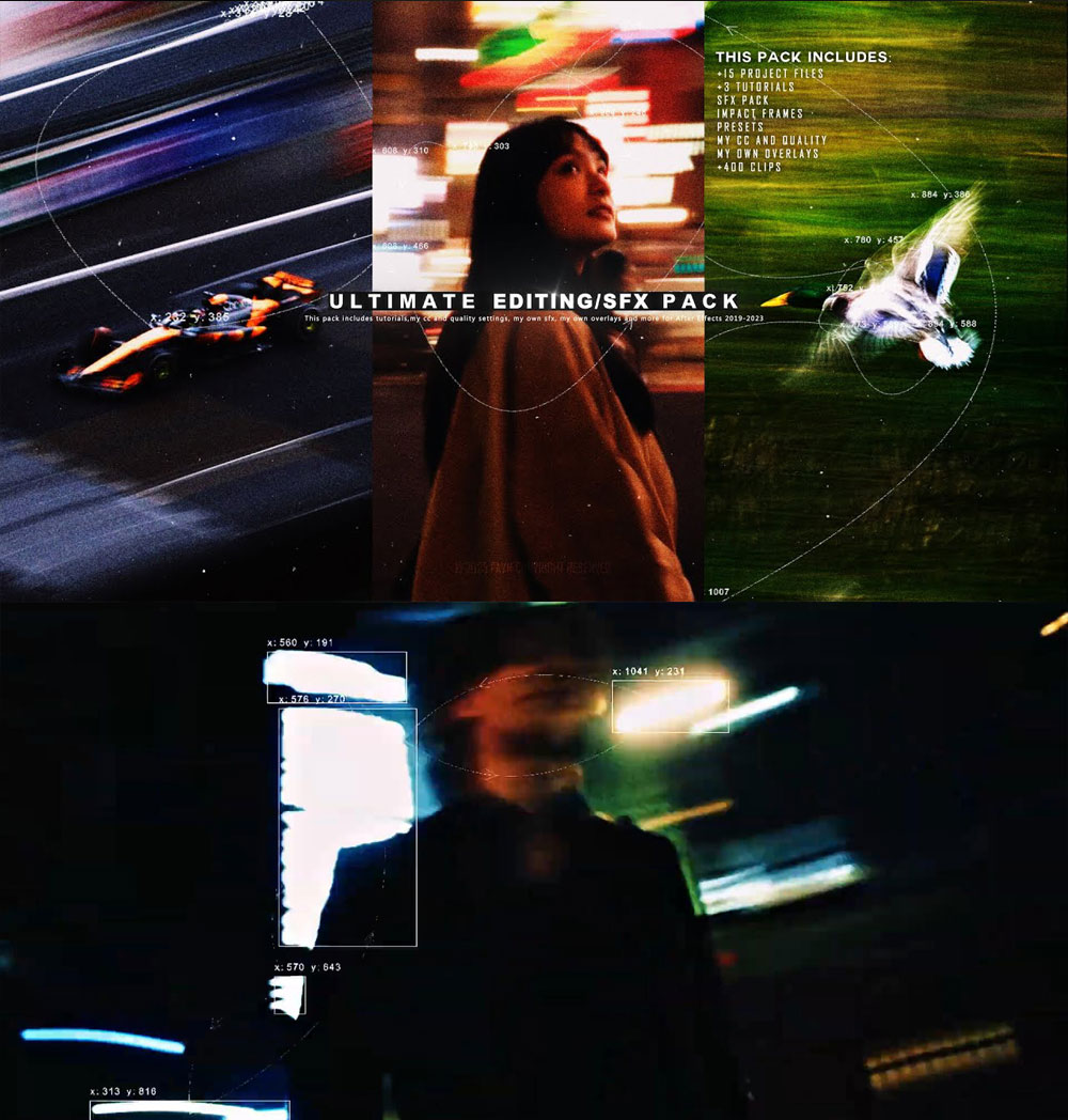 热门情绪风格电影短片混剪AE工程项目文件+AE预设+剪辑素材+音效+视频教程 FAYN ULTIMATE EDITING/SFX PACK 2（13611）