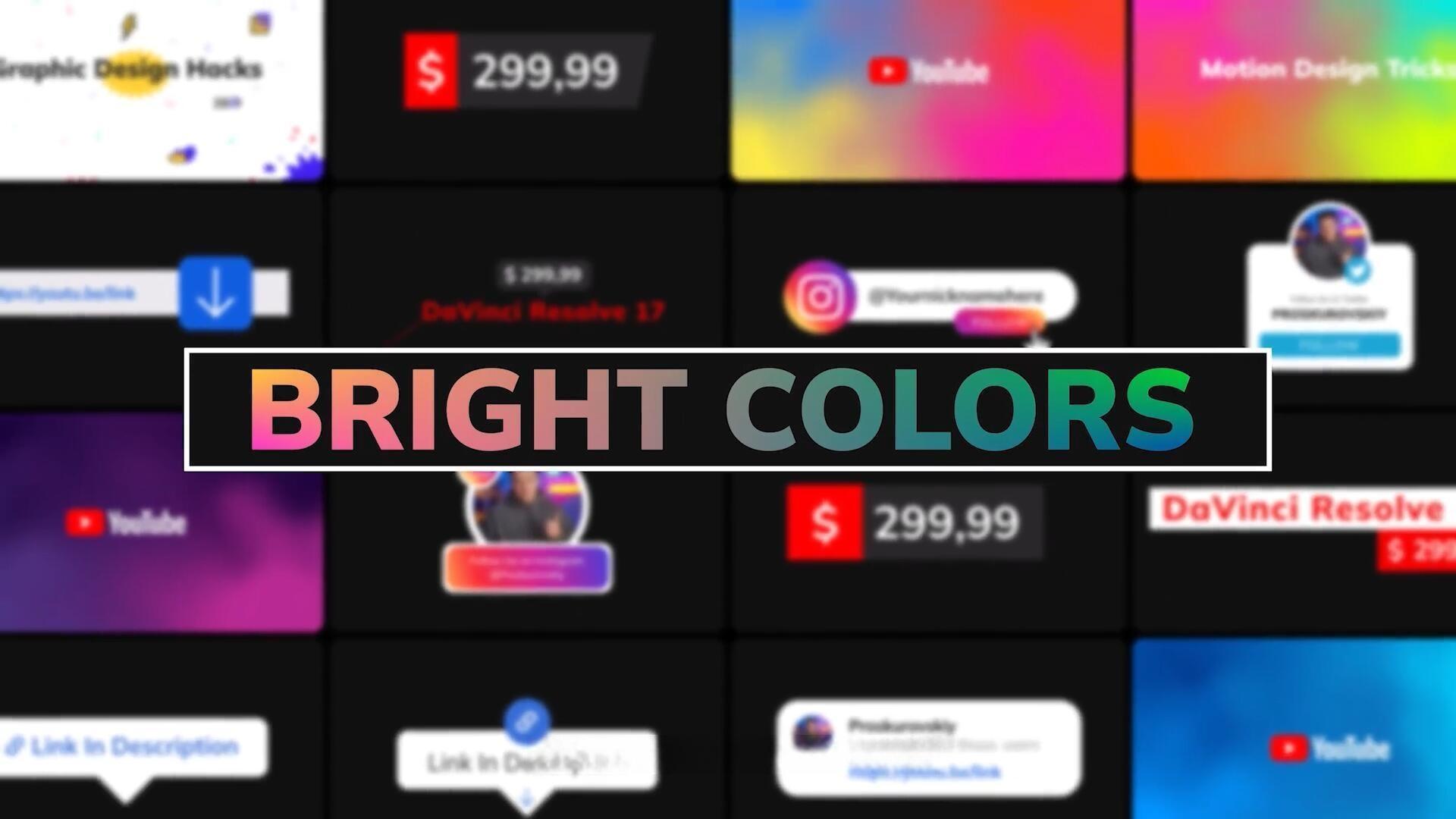 达芬奇预设:323个创意级YouTube自媒体频道图形字幕标题转场动画栏目包装(13144) 达芬奇预设:323个创意级YouTube自媒体频道图形字幕标题转场动画栏目包装(13144)