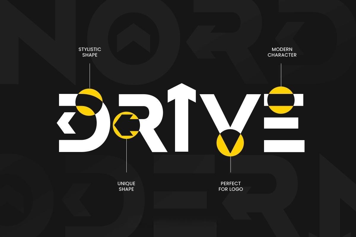 英文字体：极简科技赛博重型粗体海报标题排版设计品牌无衬线字体 Nord-Modern Branding Logo Font（13255）