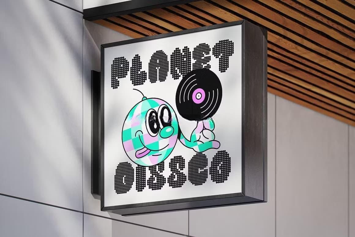 英文字体：复古Y2K像素艺术趣味时髦俏皮海报插画设计字体 Calley Disco（13299）