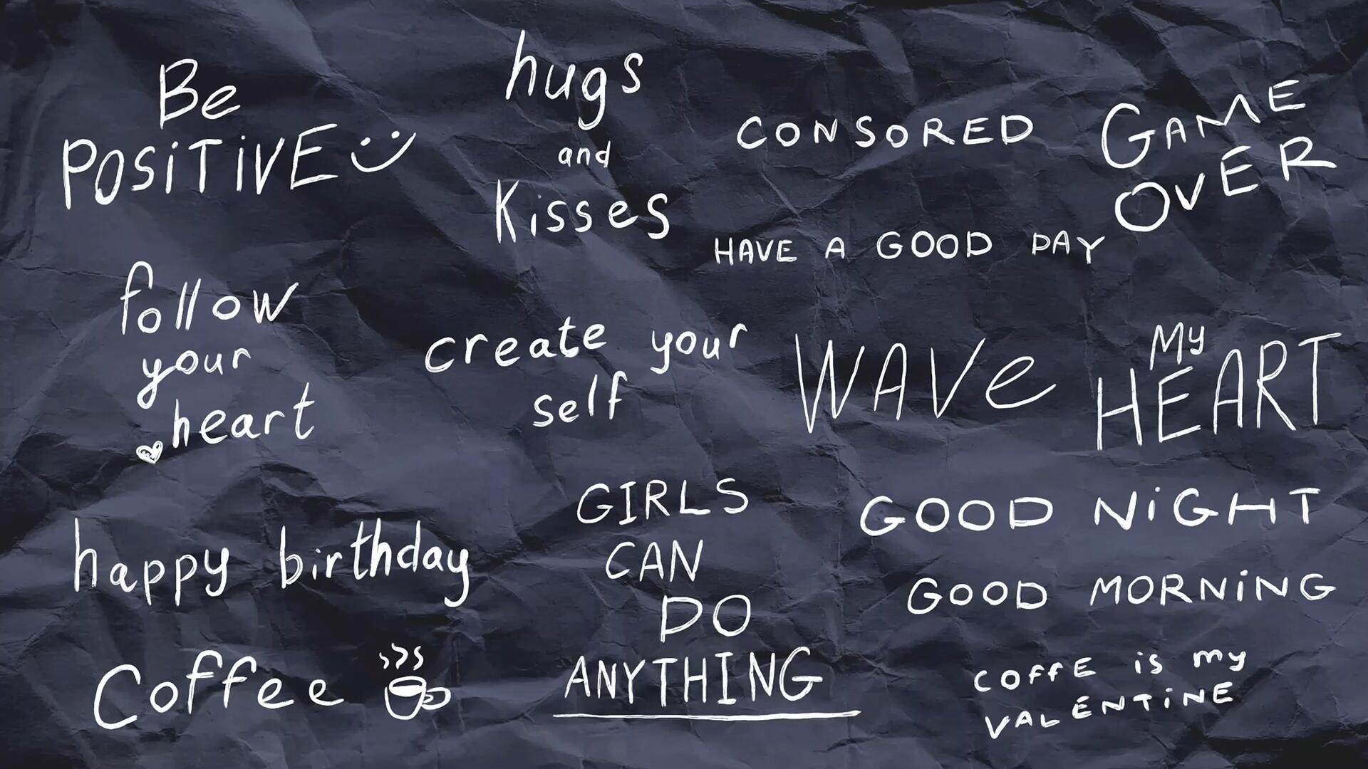 85个清新情绪风格手写涂鸦英文长词短句婚礼旅拍短片剪辑透明通道MOV视频素材（13332）