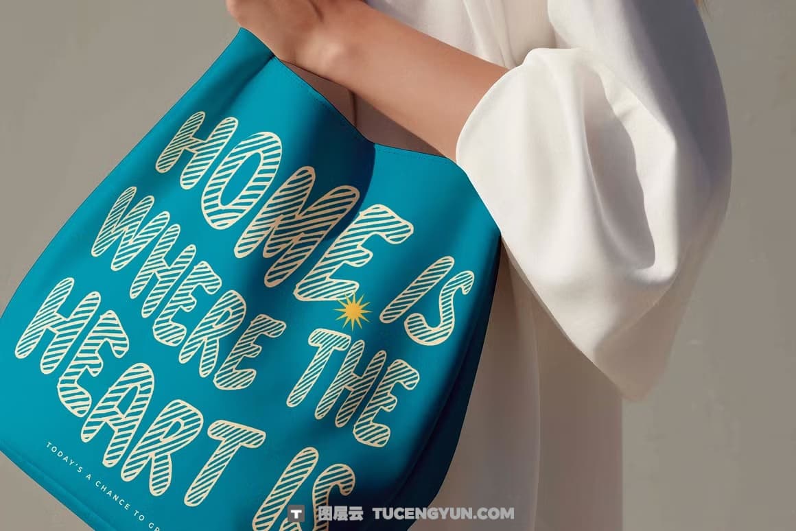 英文字体：复古大胆圆润俏皮趣味手写线条填充品牌海报封面设计字体 Binga Doodle Font（13358）