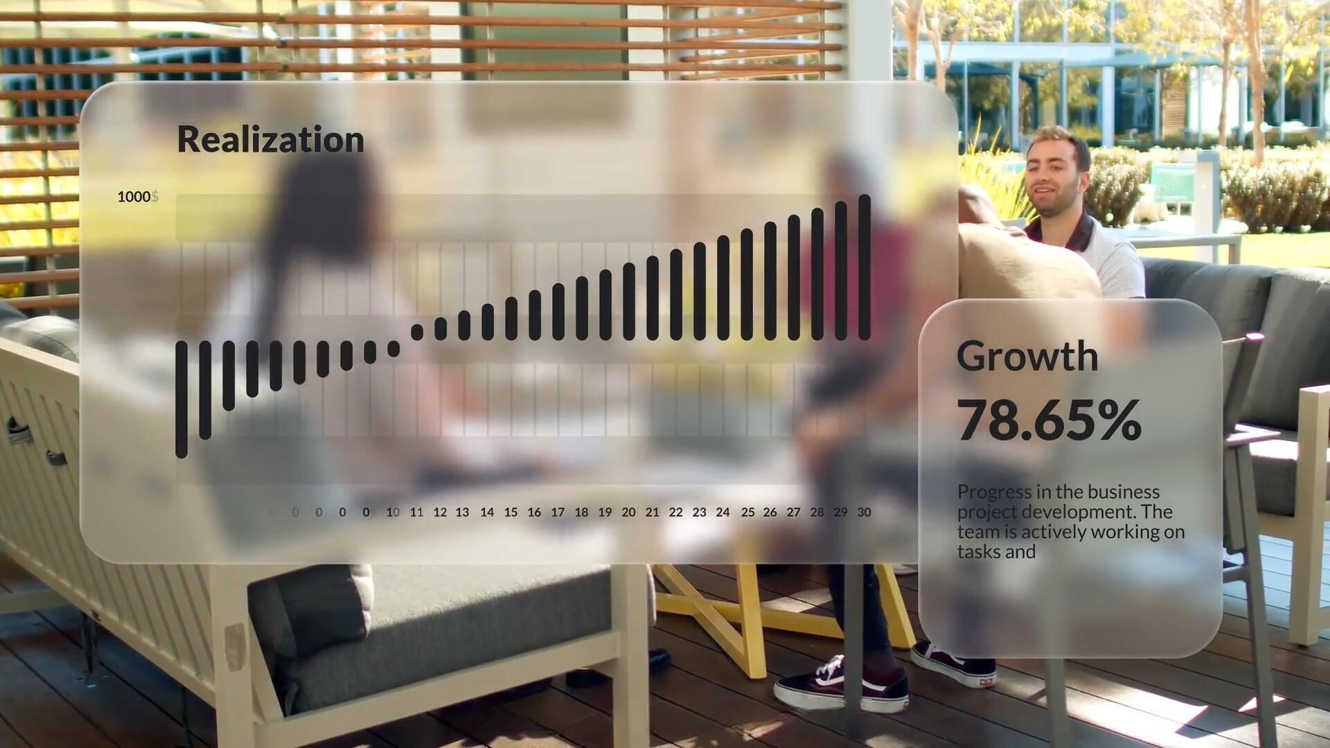 AE模板：极简主义毛玻璃风格信息图表动画模板（13628）