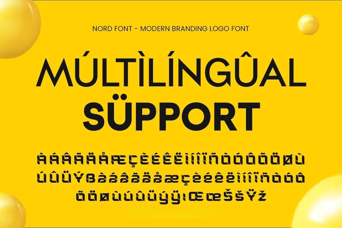 英文字体：极简科技赛博重型粗体海报标题排版设计品牌无衬线字体 Nord-Modern Branding Logo Font（13255）
