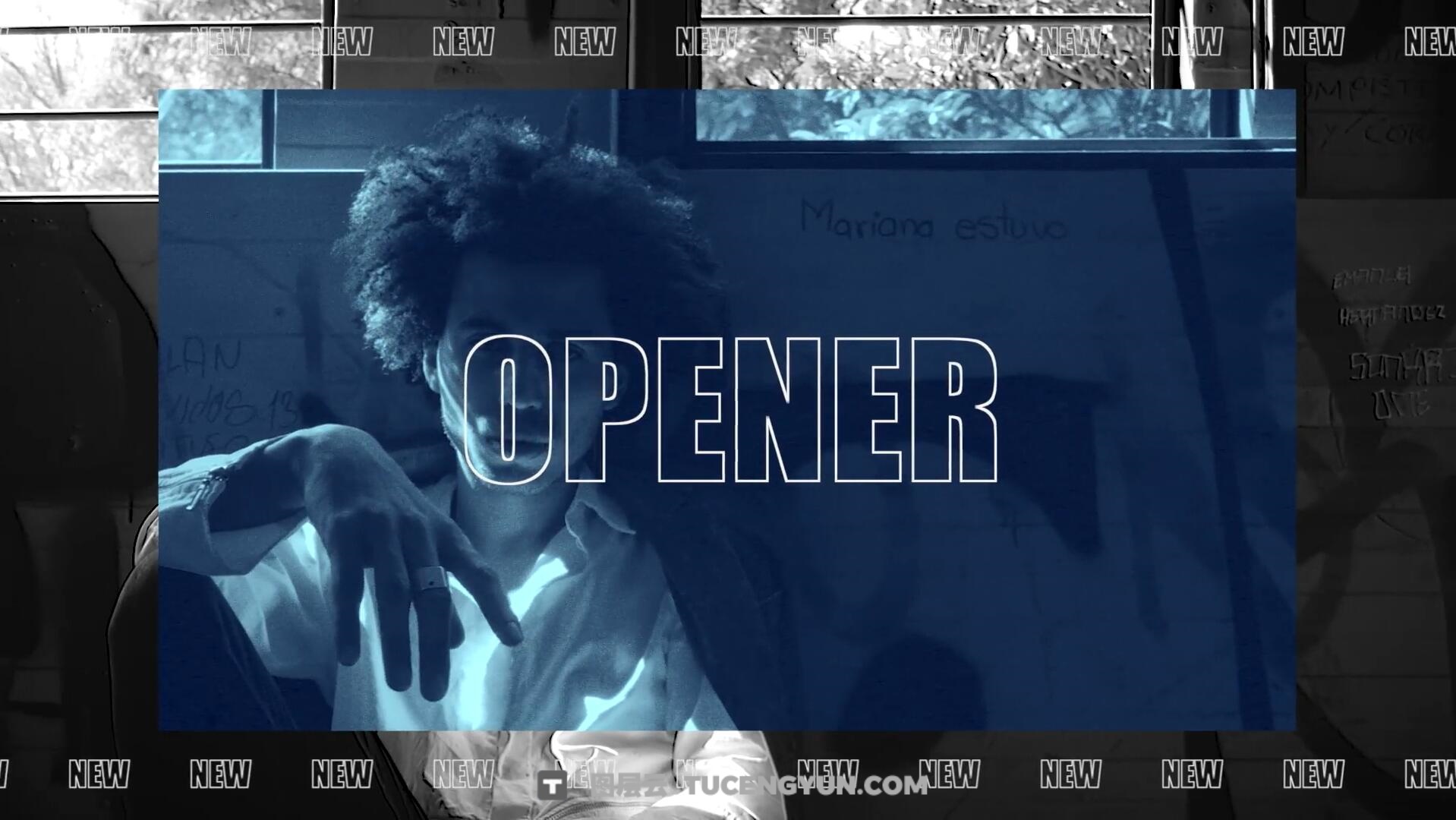 FCPX插件：90年代嘻哈说唱风格VHS信号失真故障损坏短片剪辑开场片头动画（13423）