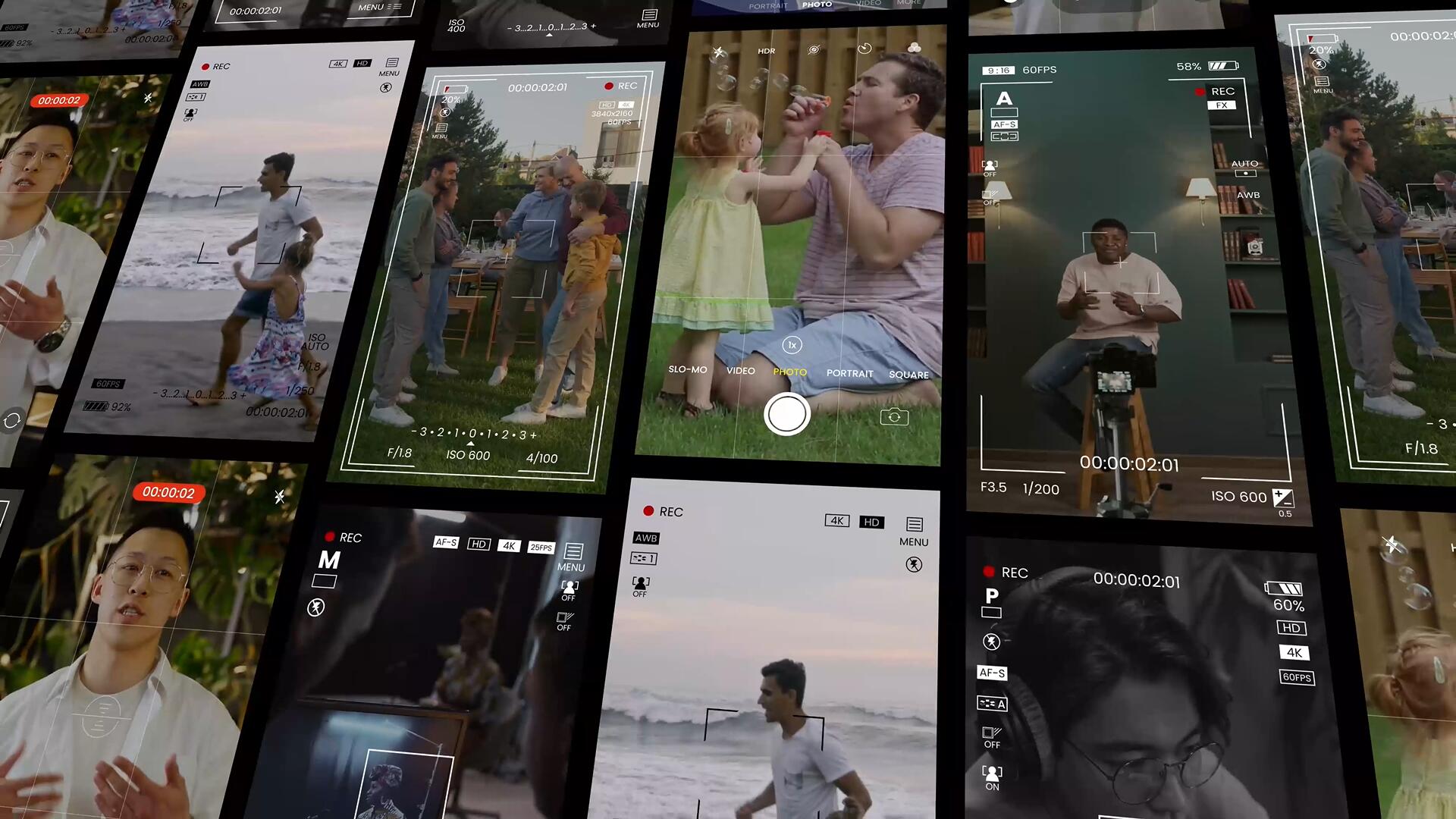 AE模板:20个逼真相机取景器参数图标屏幕元素动画包 支持横竖屏(13312) AE模板:20个逼真相机取景器参数图标屏幕元素动画包 支持横竖屏(13312)