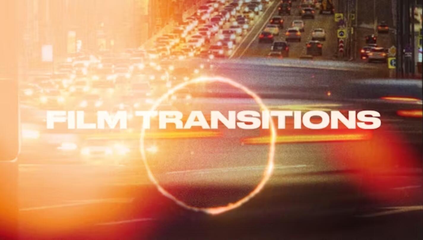 PR模板：35个复古做旧胶片放映机烧焦损坏胶片颗粒边框转场过渡（13162）