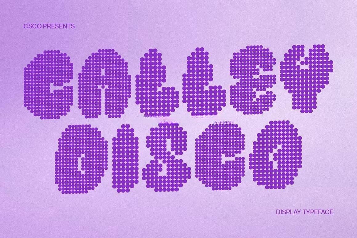 英文字体：复古Y2K像素艺术趣味时髦俏皮海报插画设计字体 Calley Disco（13299）