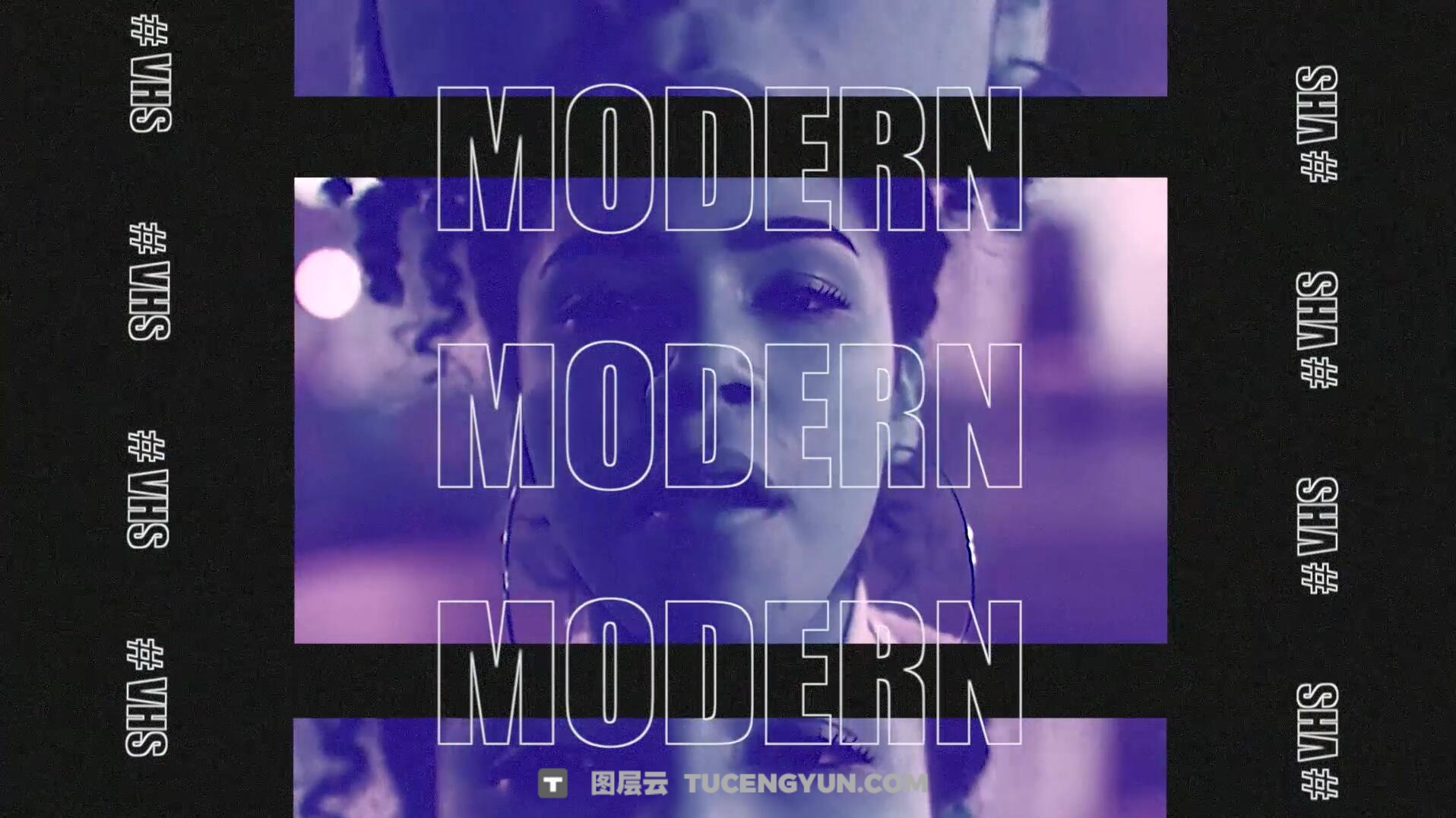 FCPX插件：90年代嘻哈说唱风格VHS信号失真故障损坏短片剪辑开场片头动画（13423）