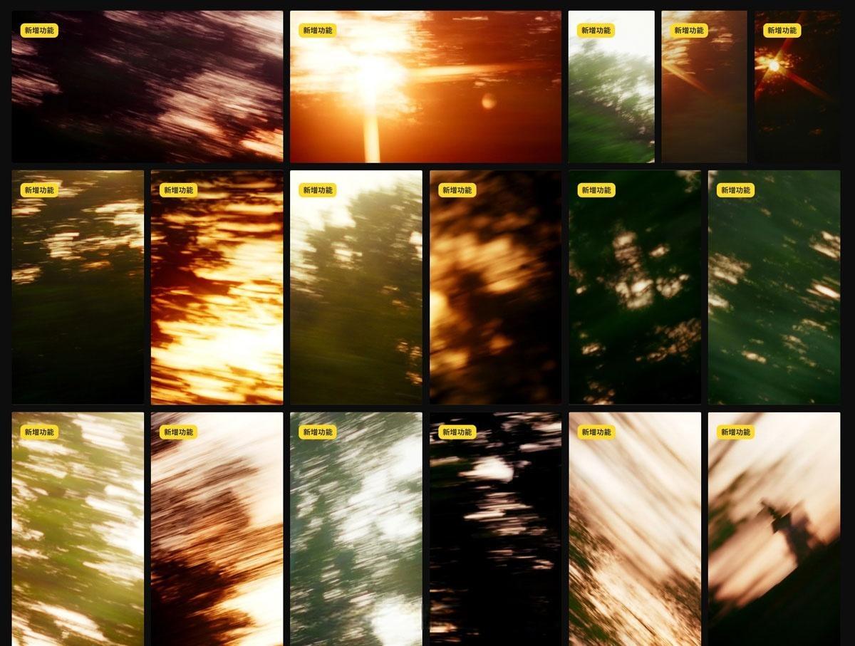 Artlist 63个复古王家卫慢快门风格夕阳、树木、自然环境、擦拭转场过渡视频素材 包含横竖屏（13325）