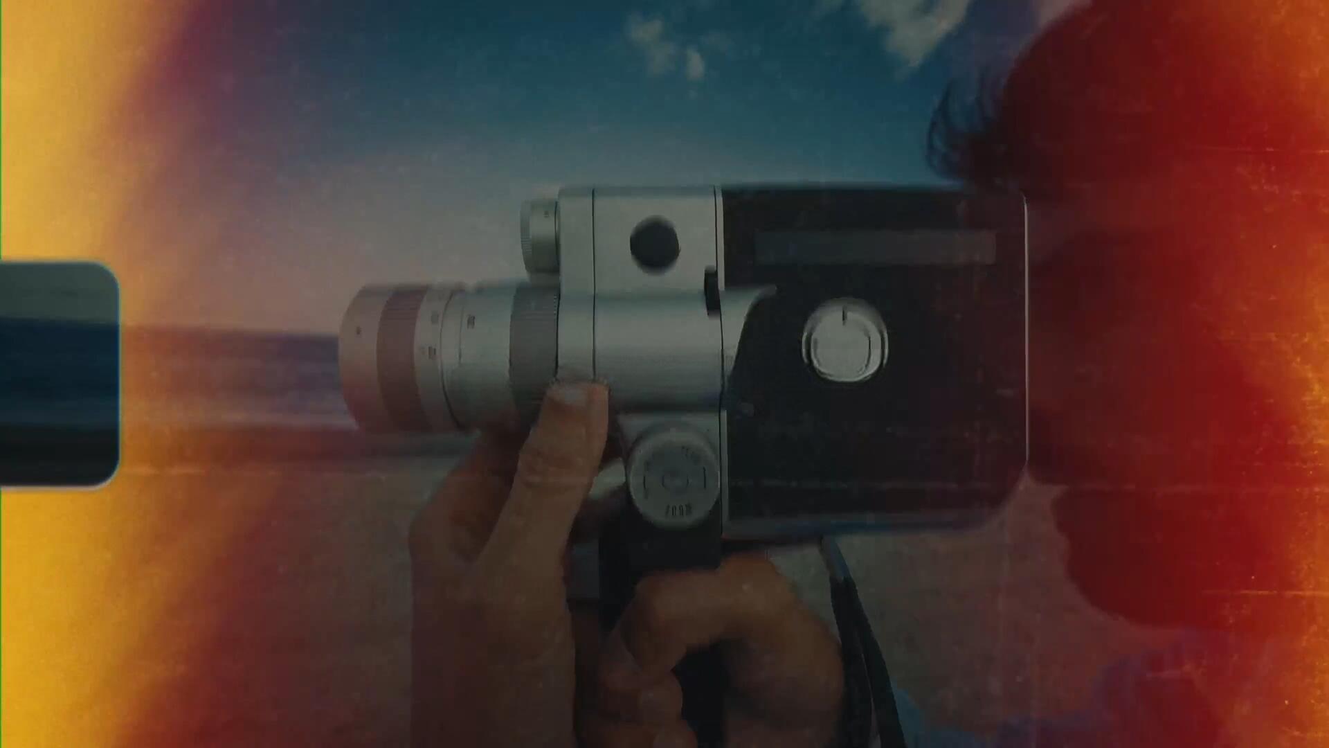 达芬奇模板：20个复古16mm彩色胶片漏光叠加纹理转场过渡（13563）