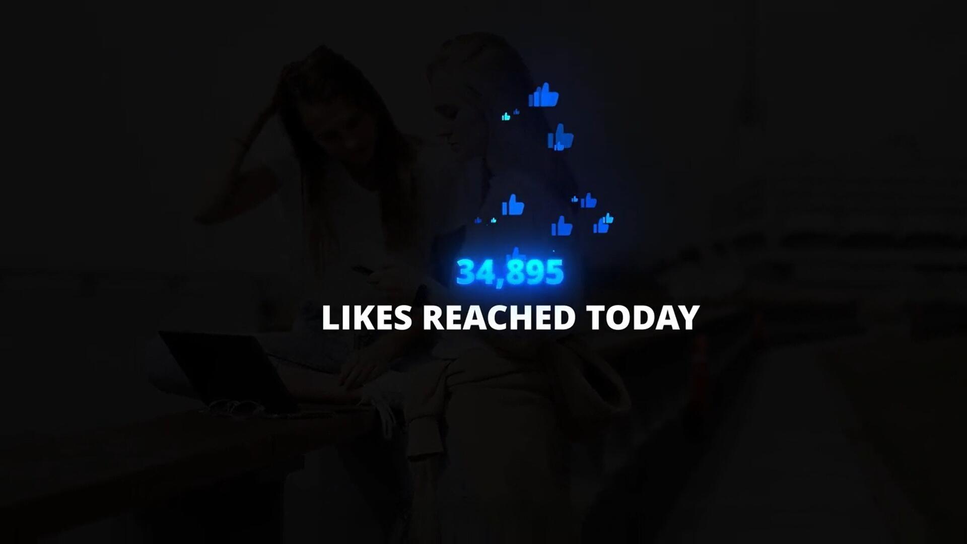 达芬奇预设：数字计数器动态粒子发光字幕文字标题动画（13653）