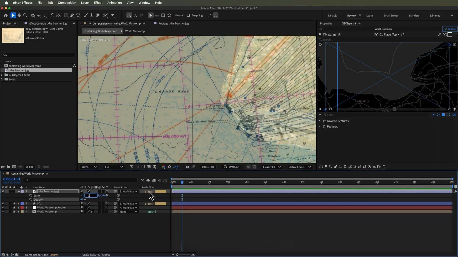 大师课程：热门战争历史VLOG、访谈、纪录片电影地图动画创作AE视频课程 中/英文字幕 Boone Loves Video – GEOlayers 3 WAR!（13225）