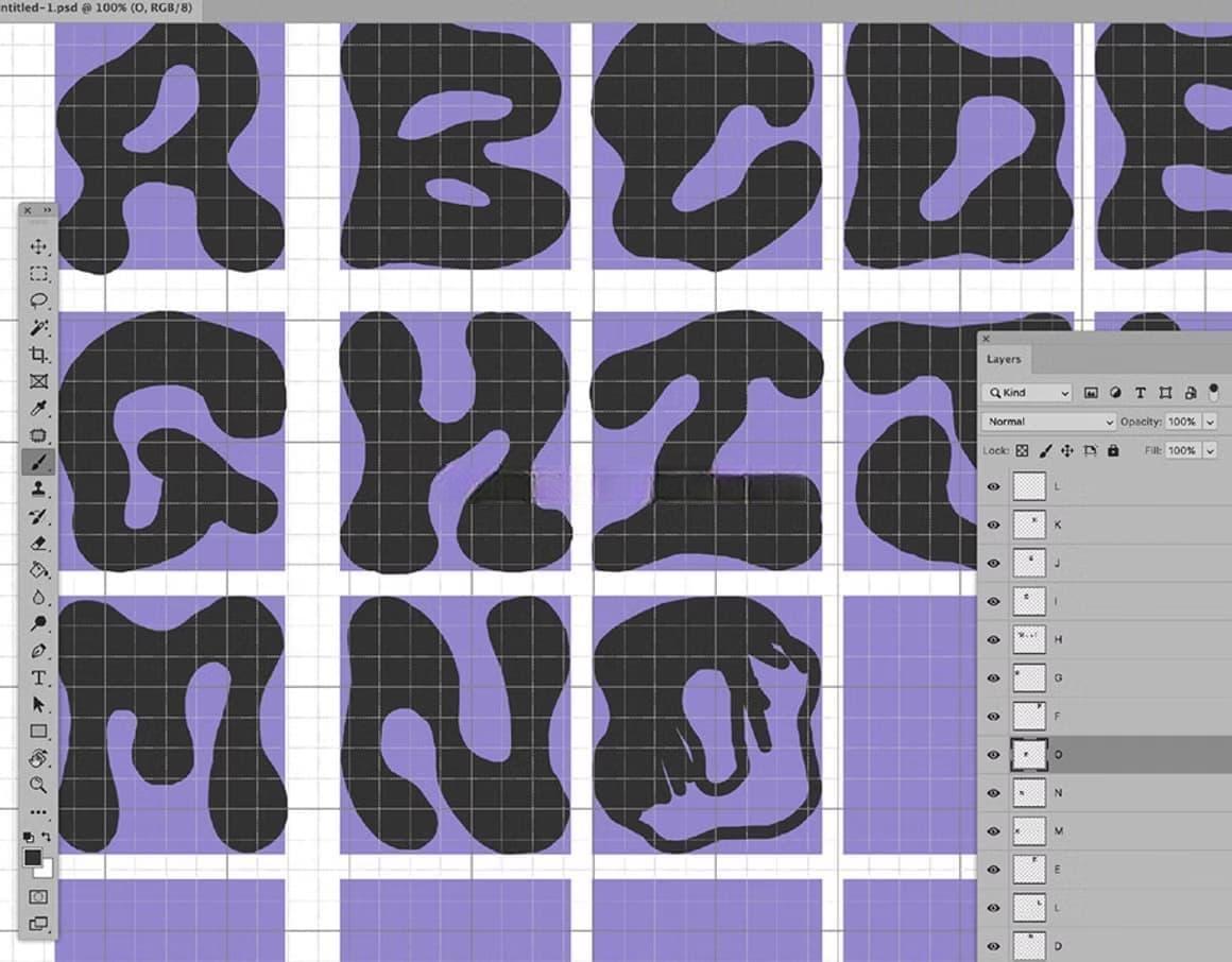 英文字体：复古Y2K千禧年美学酸性气泡极光流体文字专辑封面海报设计字体包 Font Aurora Lights（13131）