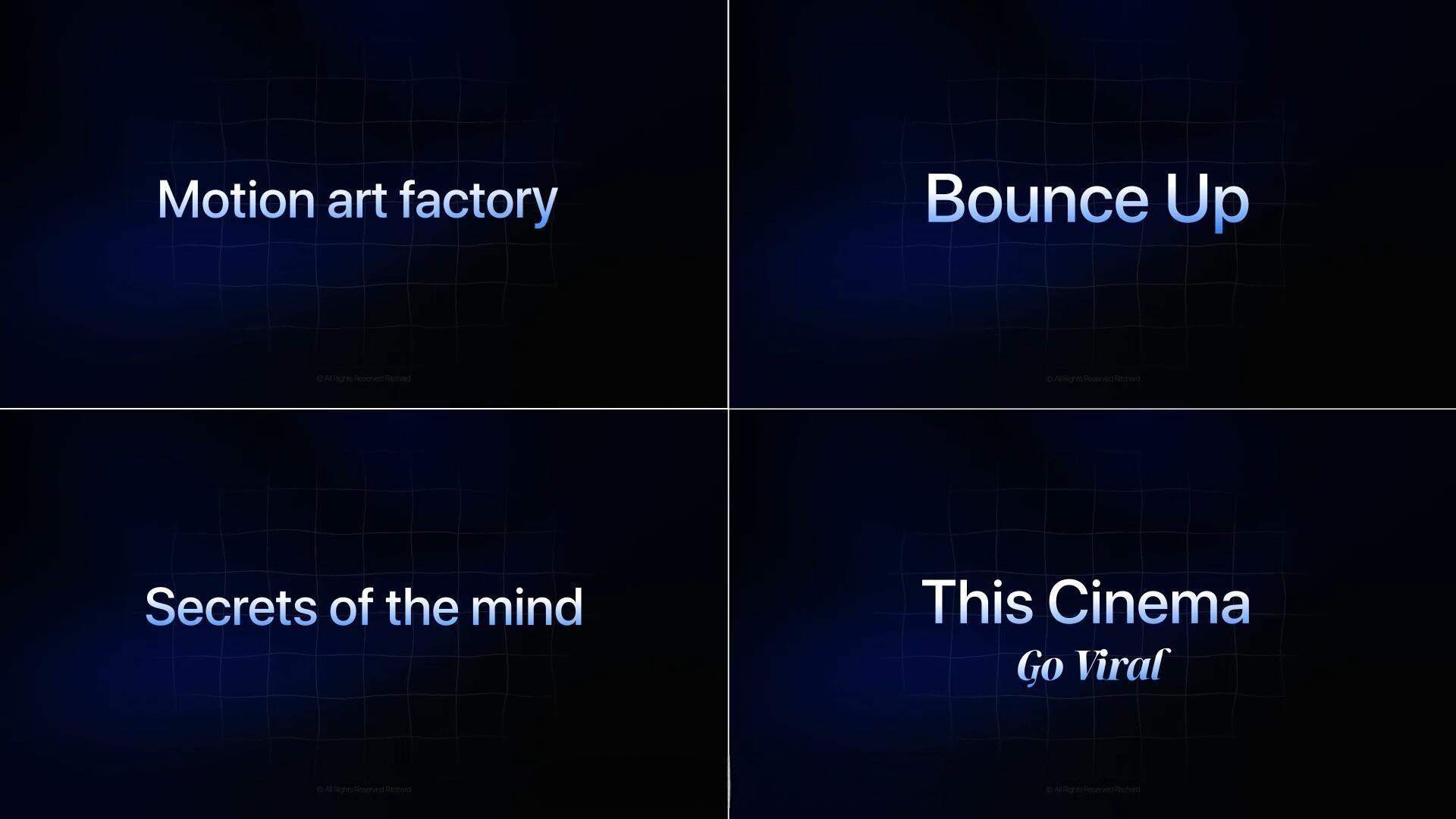 AE模板：极简干净粗体文本标题字幕排版动画（13289）