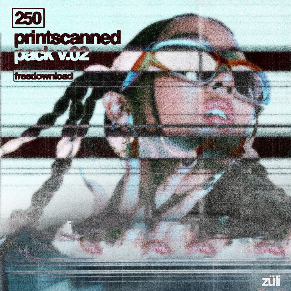 250款高分辨率复古印刷打印扫描线设计叠加纹理背景肌理套装 Züli – 250 Print Scanned Textures Packs V.02（13385）
