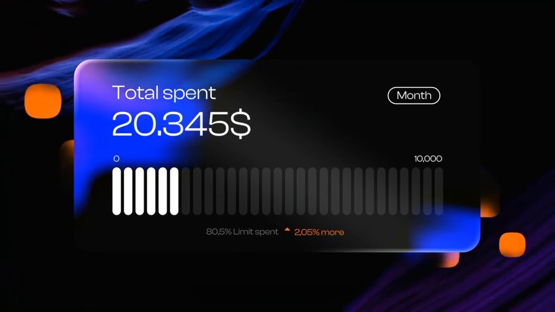 AE模板：创意苹果液态玻璃美学信息图表小部件文字标题动画（13596）