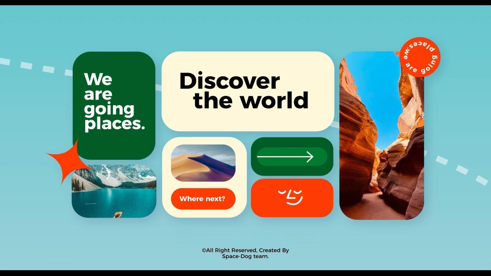 AE/PR模板：创意多彩Bento风格旅行纪录片VLOG排版片头模板（13569）