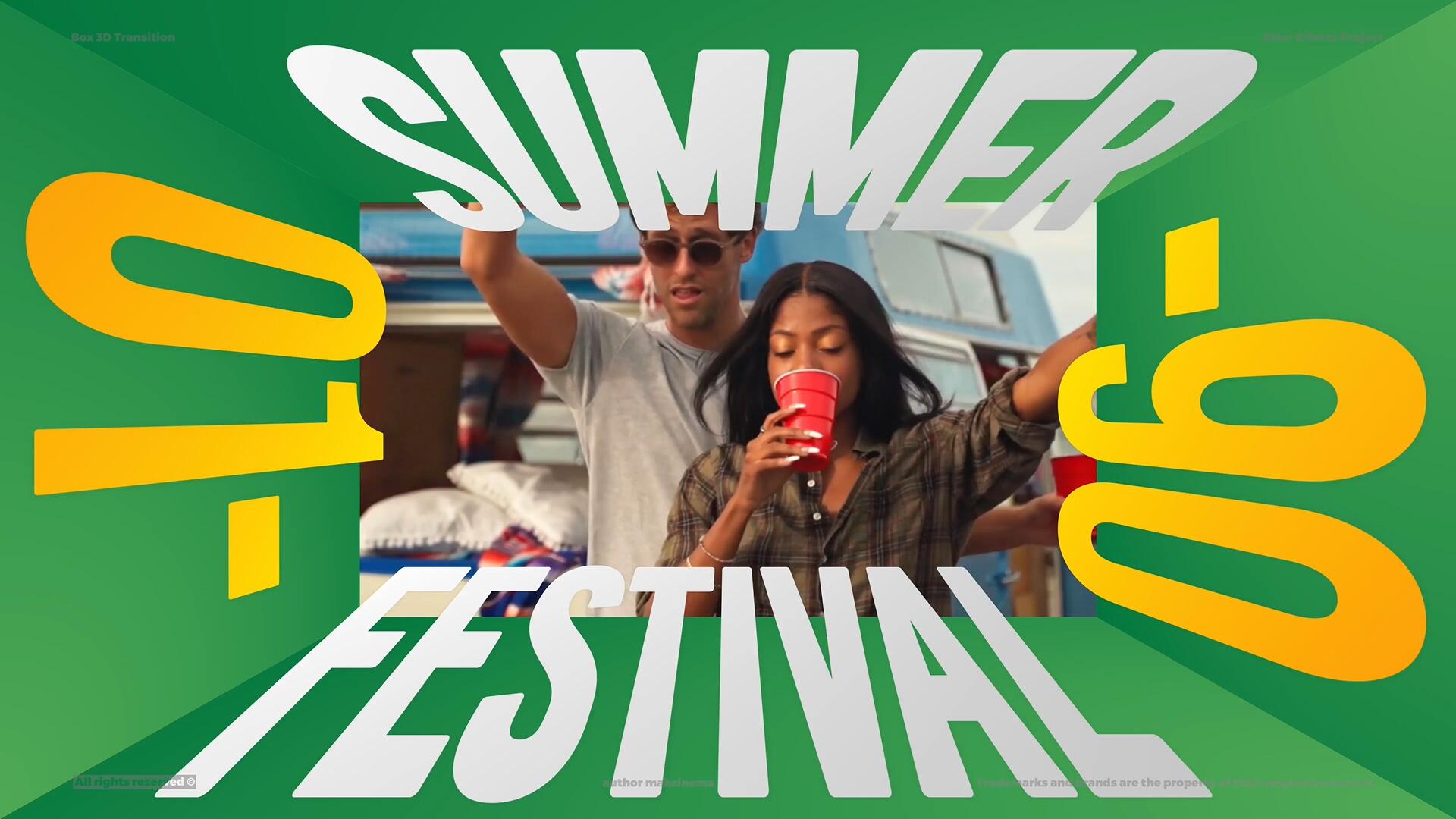 AE模板：创意优雅3D立体遮罩文字标题无缝转场过渡（13215）