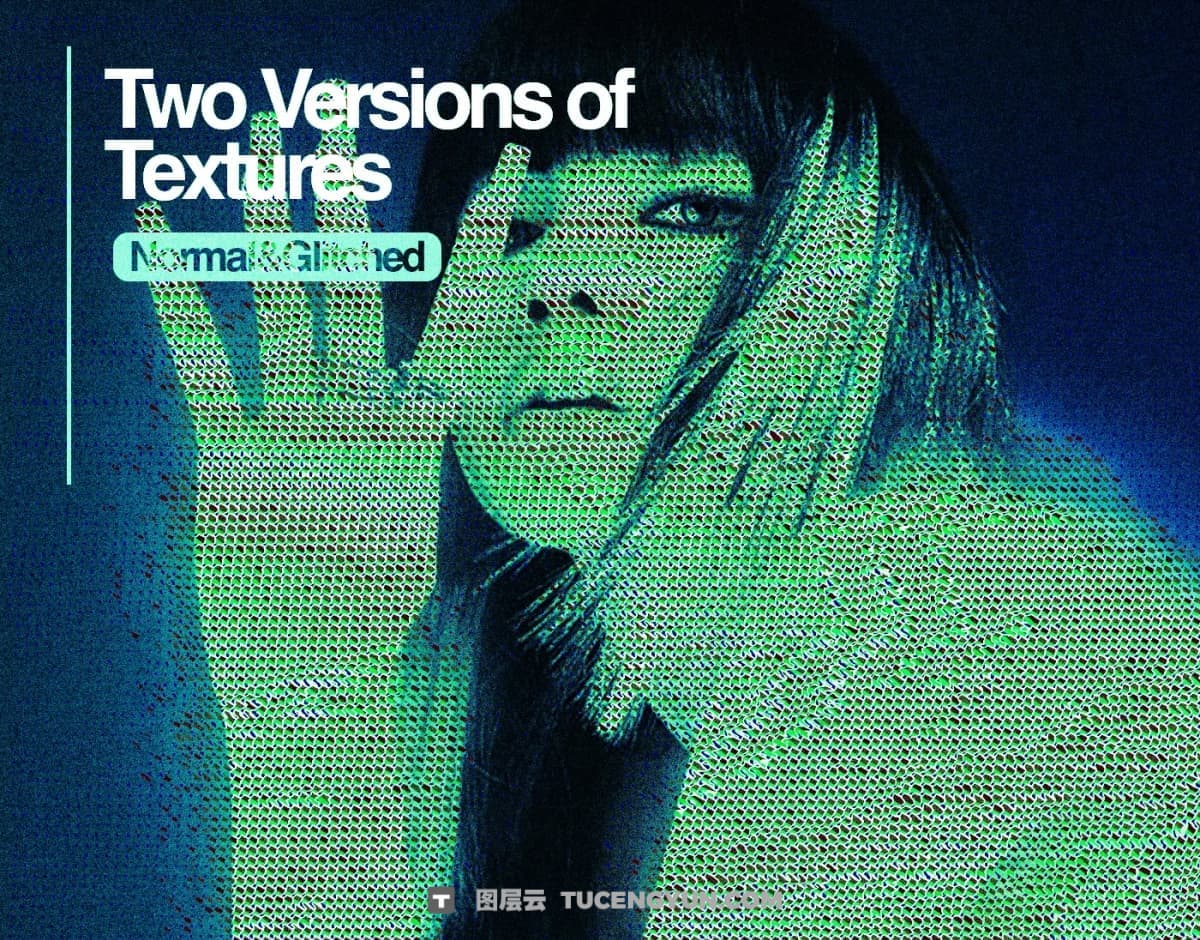 60个复古Y2k风格未来派CRT像素屏幕线性波形霓虹灯叠加纹理套装 Züli – Y2k CRT Textures Pack（13433）