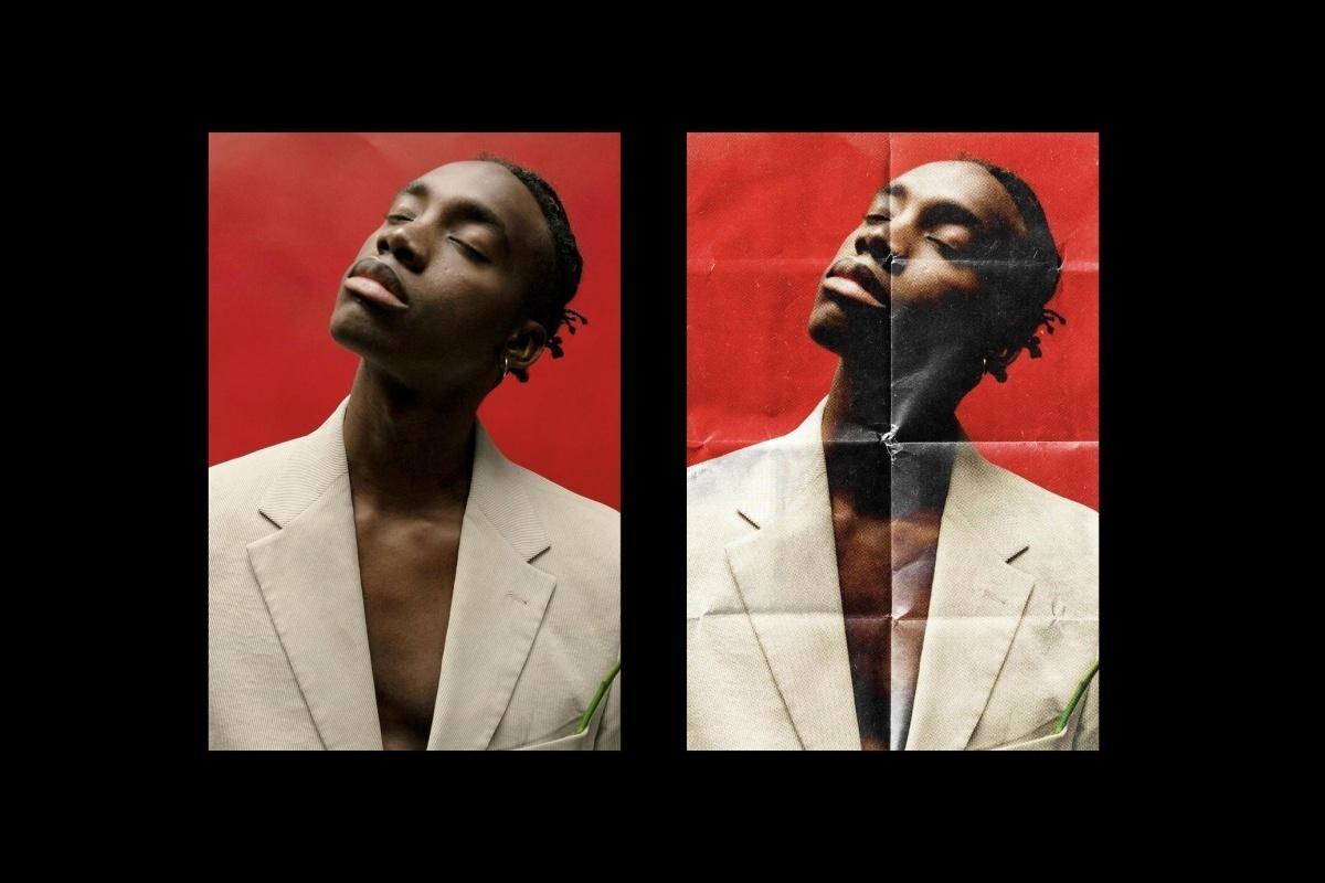 复古老化褶皱磨损污迹颗粒折痕折叠纸纹纸张叠加PSD特效样机 Folded Paper Photo Effect（13268）