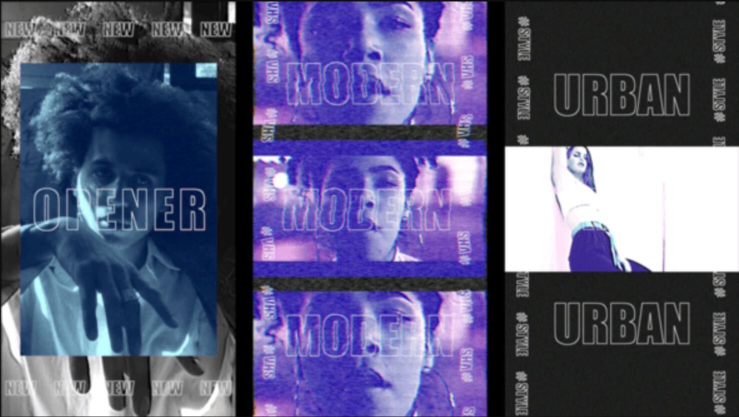 FCPX插件：90年代嘻哈说唱风格VHS信号失真故障损坏短片剪辑开场片头动画（13423）