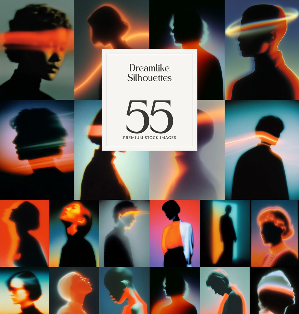 55种梦幻情绪美学人物剪影轮廓热感应渐变融合视觉海报专辑封面包装JPG素材 55 Aesthetic Dreamlike Silhouettes(13498) 55种梦幻情绪美学人物剪影轮廓热感应渐变融合视觉海报专辑封面包装JPG素材 55 Aesthetic Dreamlike Silhouettes(13498)