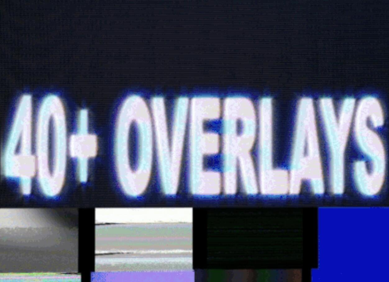 复古嘻哈说唱CRT/VHS视觉美学故障模拟叠加纹理视频素材 REMEDI – ULTIMATE OVERLAYS BUNDLE (CRT + VHS PACK)（13694）