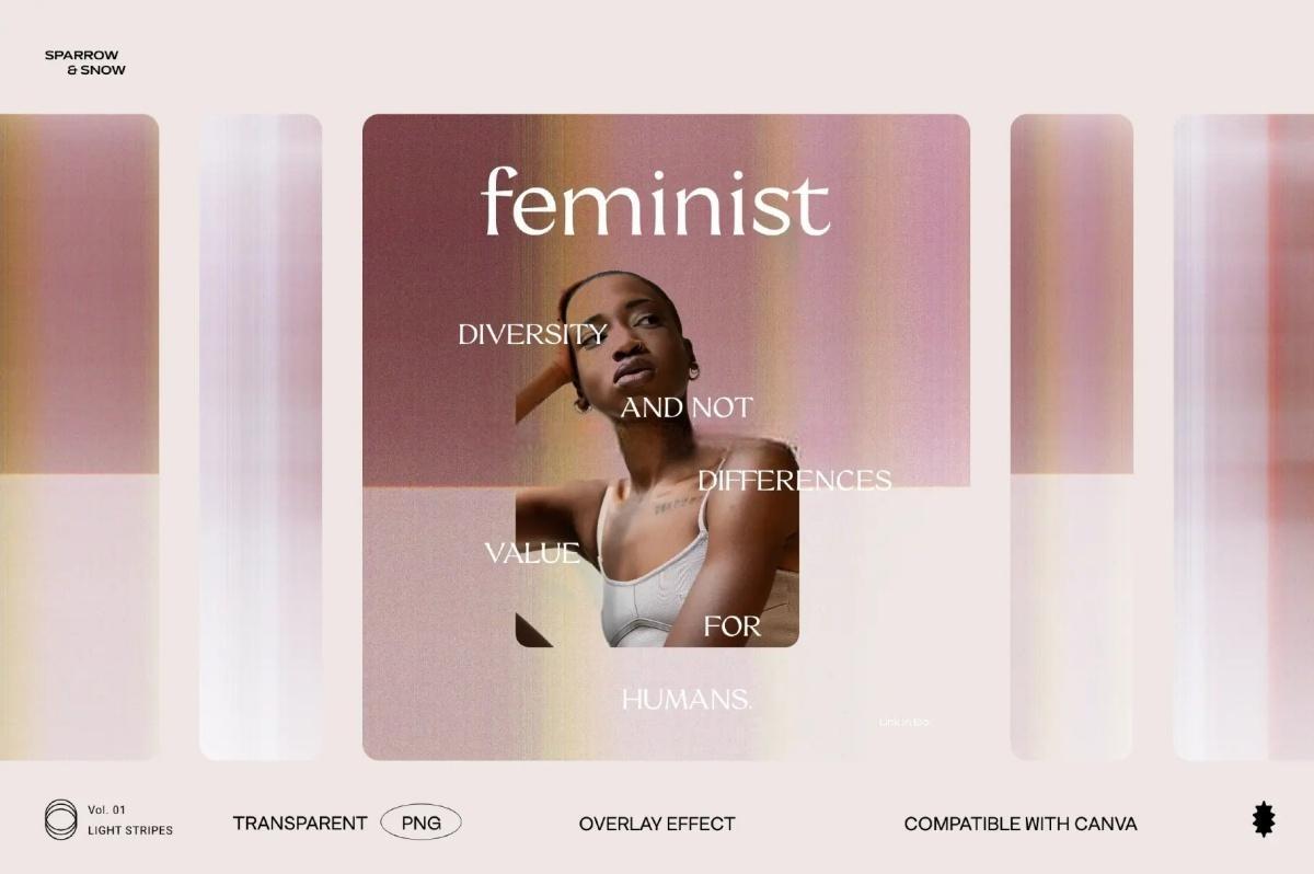 65种高分辨率线性霓虹浅色渐变条纹叠加背景纹理 Light Stripes Hi-Res Overlays & Textures（13610）