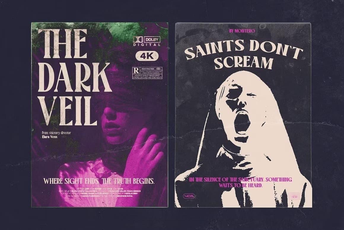 英文字体：复古永恒优雅精致浓缩衬线封面海报画册Logo标题设计字体 TT Montero Serif Condensed（13490）